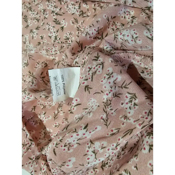 Romwe women's multicolor floral sleeveless flowy  tie front dress - large - Picture 6 of 8